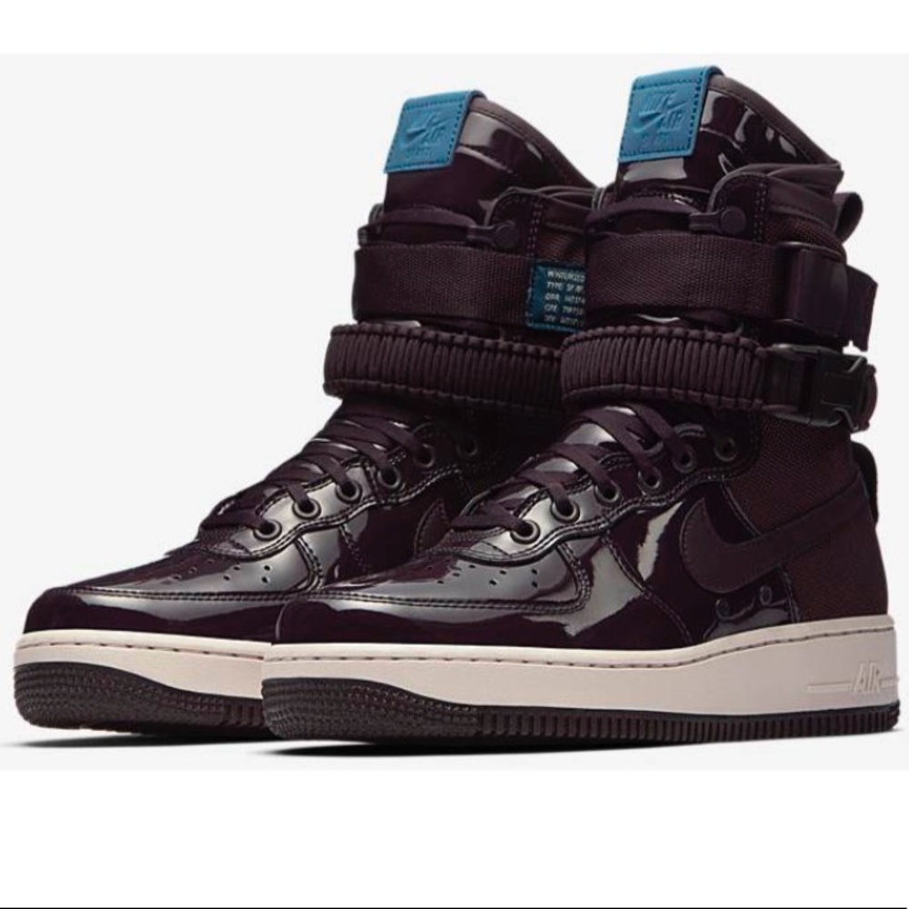 Special force AF 1, purple high tops, like new!